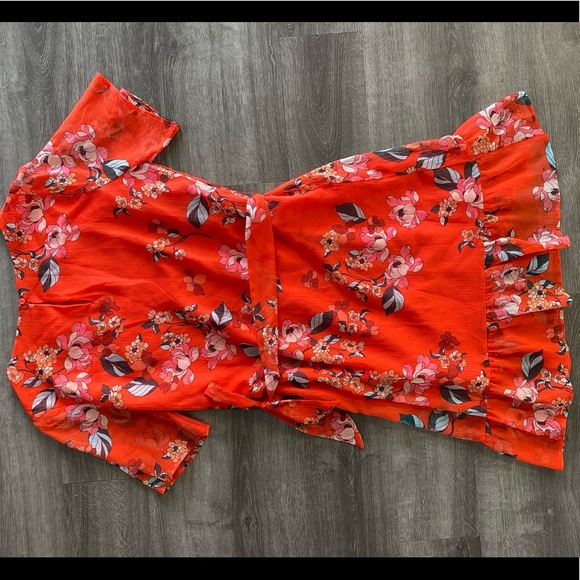 NWT A New Day Red/Orange Floral Dress - Picture 4 of 8